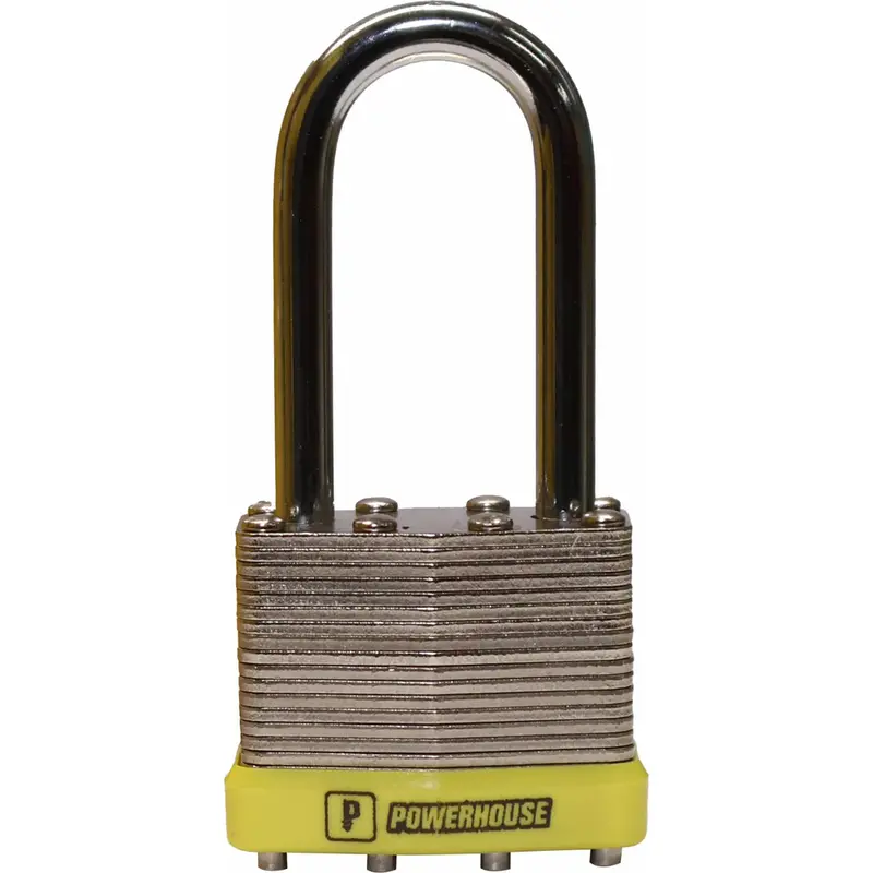 Powerhouse Ph-Lspl Heavy-Duty Laminated Steel Padlock – Extended Shackle 1