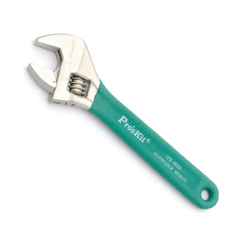 Pro'Skit Adjustable Pipe Wrench With Smooth Jaw Adjustment And Comfort Grip 1