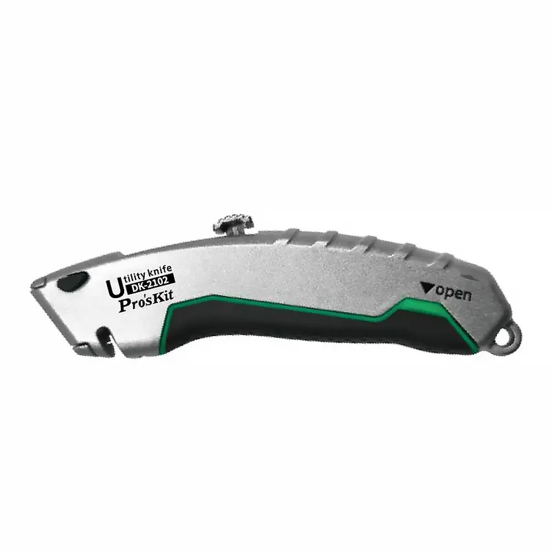 Pro'Skit Dk-2102 Heavy-Duty Aluminum Utility Knife With Replaceable Blades 1