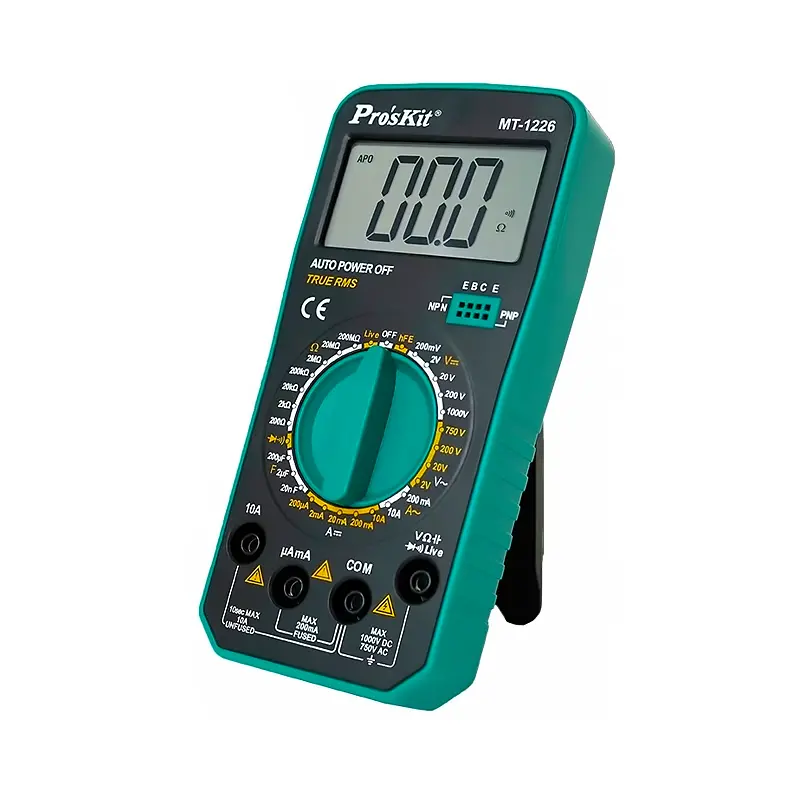 Pro'Skit Mt-1226 Auto-Ranging Digital Multimeter – Cat Iii 600V Safety Rated 1