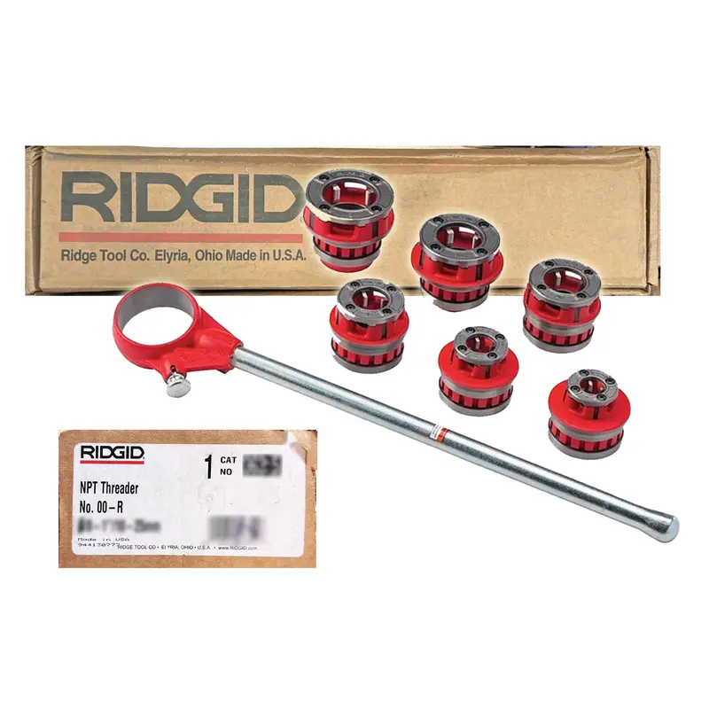 Ridgid 00-R Drop-Head Manual Pipe Threader With Ratchet Drive 1