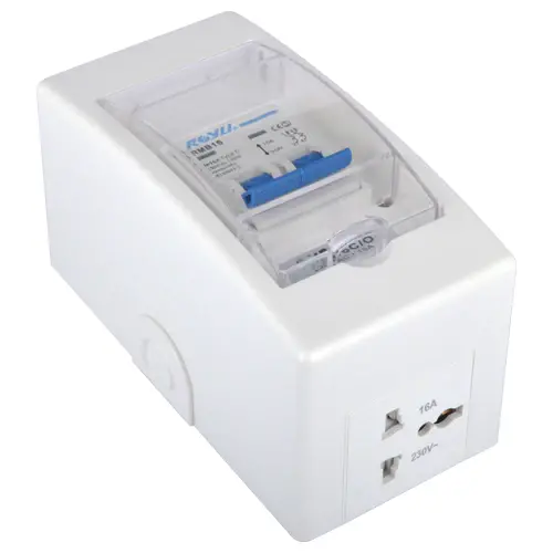Royu Din Rail-Mounted Mini Safety Isolator With Cover And Socket 1