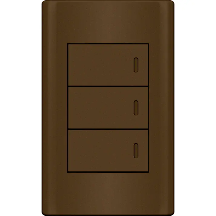 Royu Md506/Dw Plano 3-Gang 3-Way Dark Wood Switch – 16A Advanced Multi-Switch Setup 1