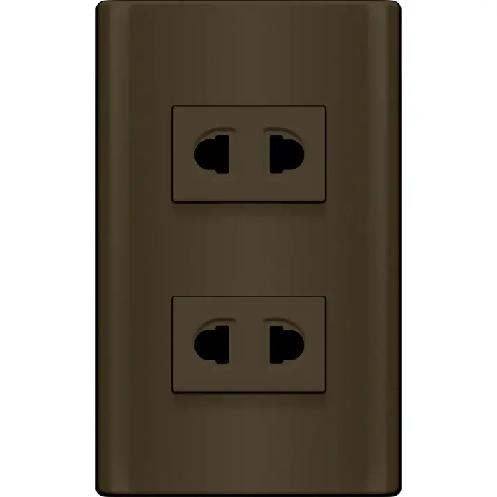 Royu Plano 2-Gang Universal 15A Outlet – Mds113/Dg (Dark Gray) 1