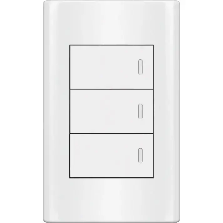 Royu Plano 3-Gang 16A Switch Assembly – Md515 (White) 1