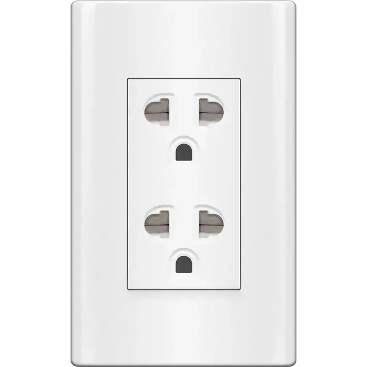 Royu Plano Duplex 15A Grounded & Shuttered Universal Outlet – Md913 (White) 1
