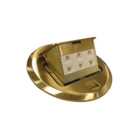 Royu Rcf1 Classic Round Floor Box With Triple 10A Universal Outlets 1