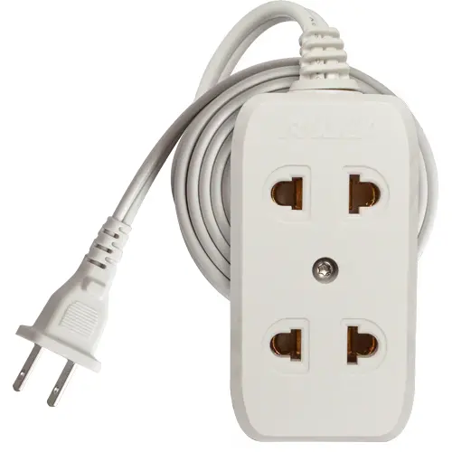 Royu Redec102 2-Gang Universal 10A Socket – 3-Meter Portable Cord 1