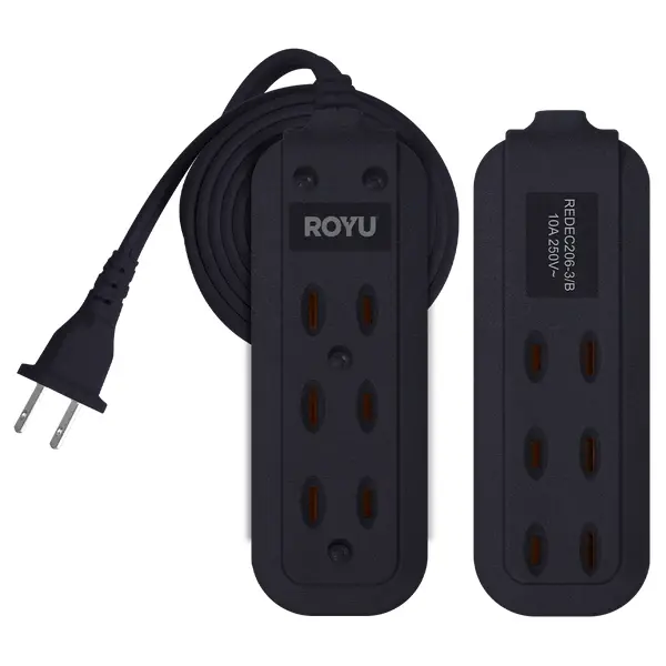 Royu Redec206 3+3 Gang Flat Pin 10A Socket – Compact Wall-Mount Design 2