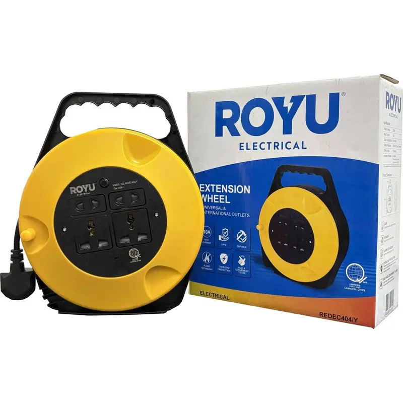 Royu Redec404/Y 10-Meter Heavy-Duty Power Extension Cord 1