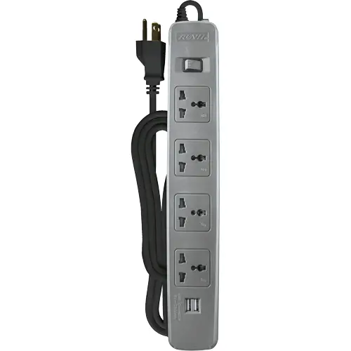 Royu Redec624 Four-Gang Power Strip With Master Switch And Dual Usb Ports 2