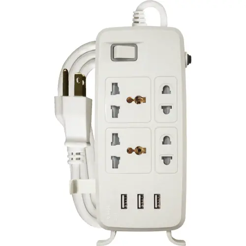 Royu Redec634 Four-Gang Power Strip With Master Switch And Triple Usb Ports 1