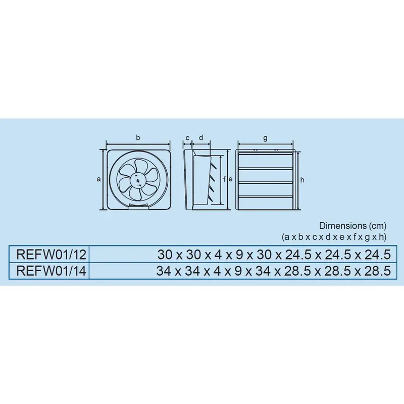 Royu Refw01 Standard Wall-Mounted Ventilation Fan 2