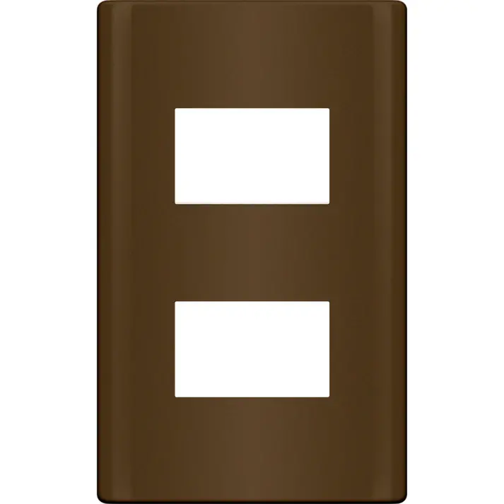 Royu Rmp2/Dw Dual-Gang Cover Plate – Plano Design, Dark Wood Finish 1