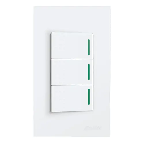 Royu Wd515 Wide-Design 3-Gang Reflector Switch Kit – 10A, Integrated Lighting 1