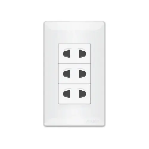 Royu Ws115 Super Wide Triple-Gang Universal Outlet Set – 15A, Flexible Plug Support 1