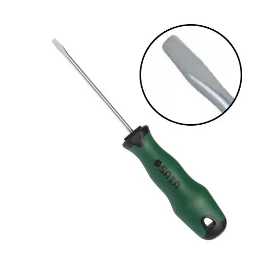 Sata 63412Pp Flat-Blade Screwdriver – 6Mm X 100Mm With Ergonomic Grip 1