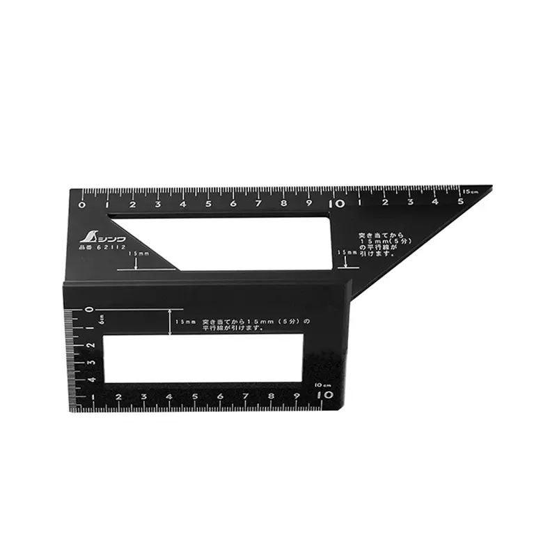 Shinwa Polycarbonate Miter Ruler – Durable, Shatterproof Angle Layout Tool With Clear Scale 1