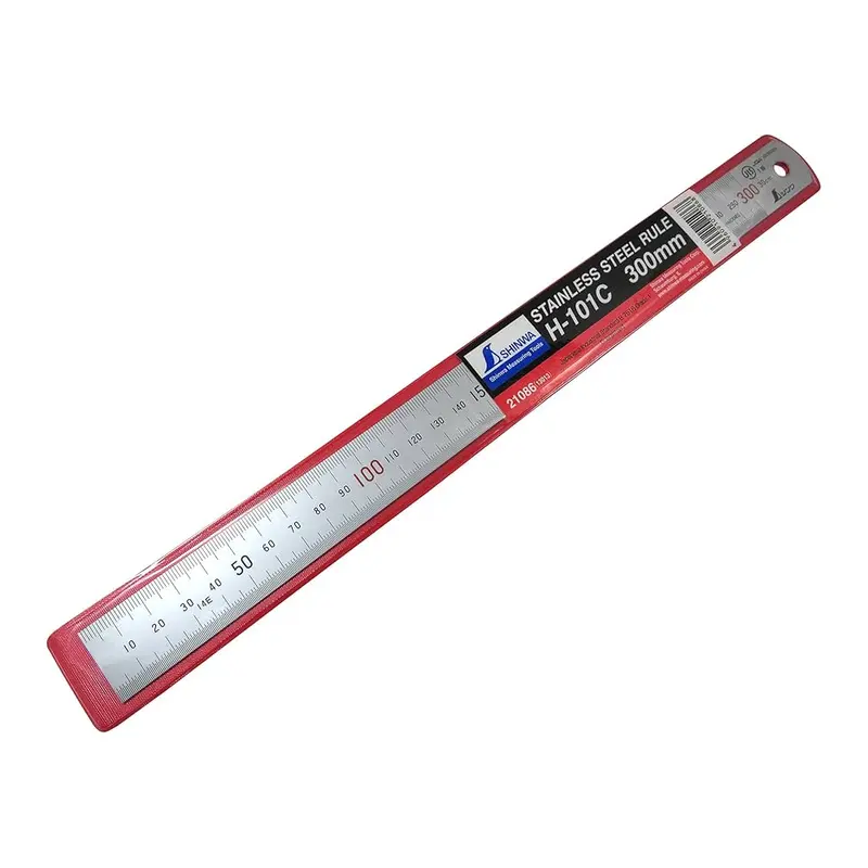 Shinwa Stainless Steel Straight Ruler – Corrosion-Resistant Measuring Rule With Etched Graduations 1