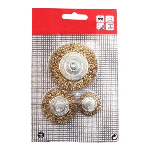Solinnflex 9936 Integrated-Arbor Wire Wheel Brush Set (3-Piece) 1