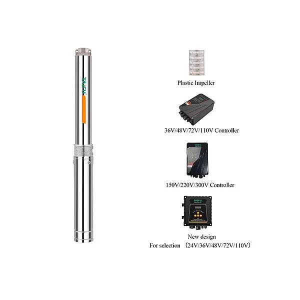 Taifu Hybrid Solar-Powered 3" Deep Well Pump System 1