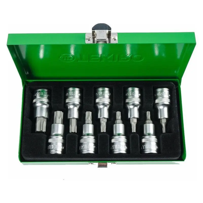 Tekiro Sc-Sb0636 1/2" Drive Star (Torx) Bit Set – 9-Piece Interchangeable Kit 1