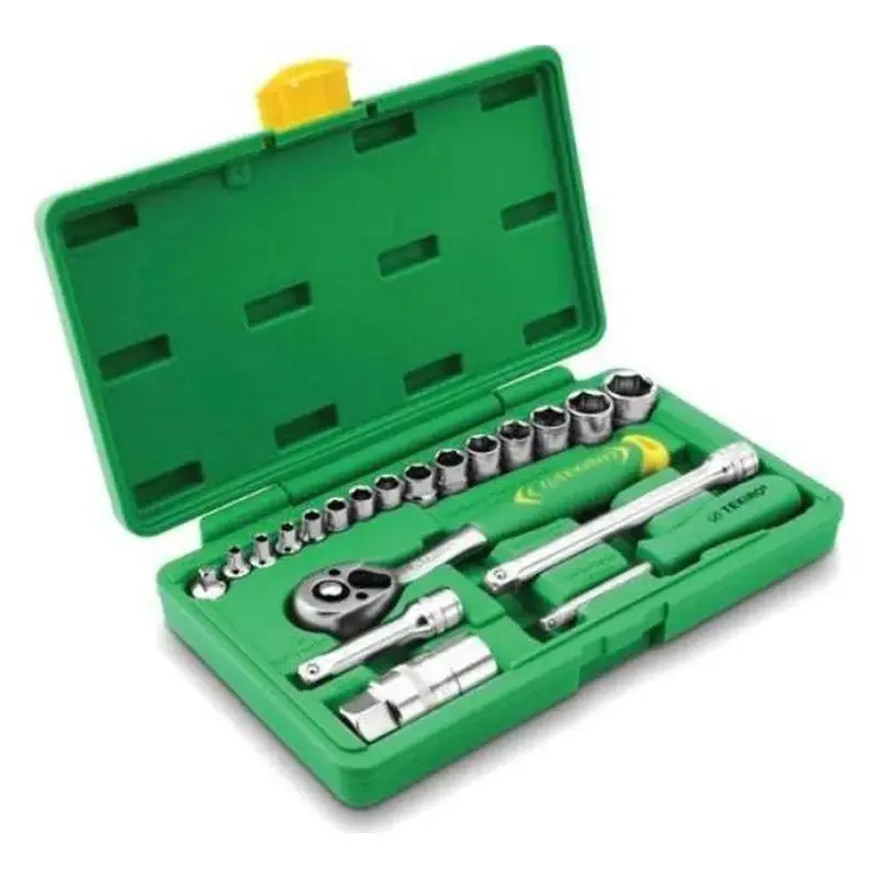 Tekiro Sc-Se0610 6-Point Hand Socket Set – 1/4" To 3/4" Drive, 21-Piece Kit 1