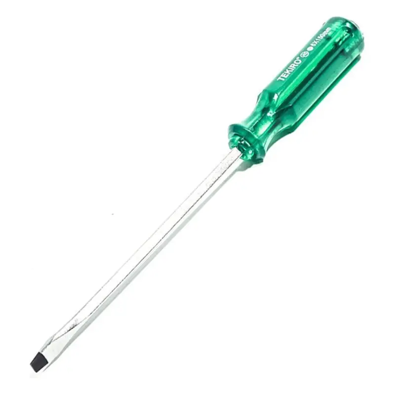Tekiro Sd-Gt0878 Go-Thru Flat Blade Screwdriver – 6 Mm × 200 Mm, Reinforced Through-Shaft 1