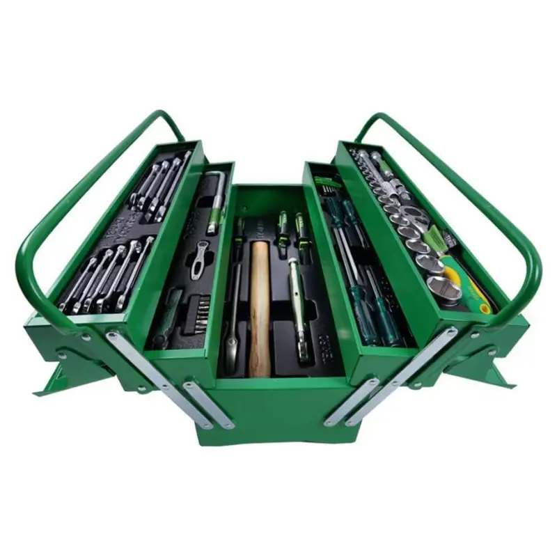 Tekiro St-Tb1944 Rolling Tool Box With 72-Piece Premium Tool Assortment 1