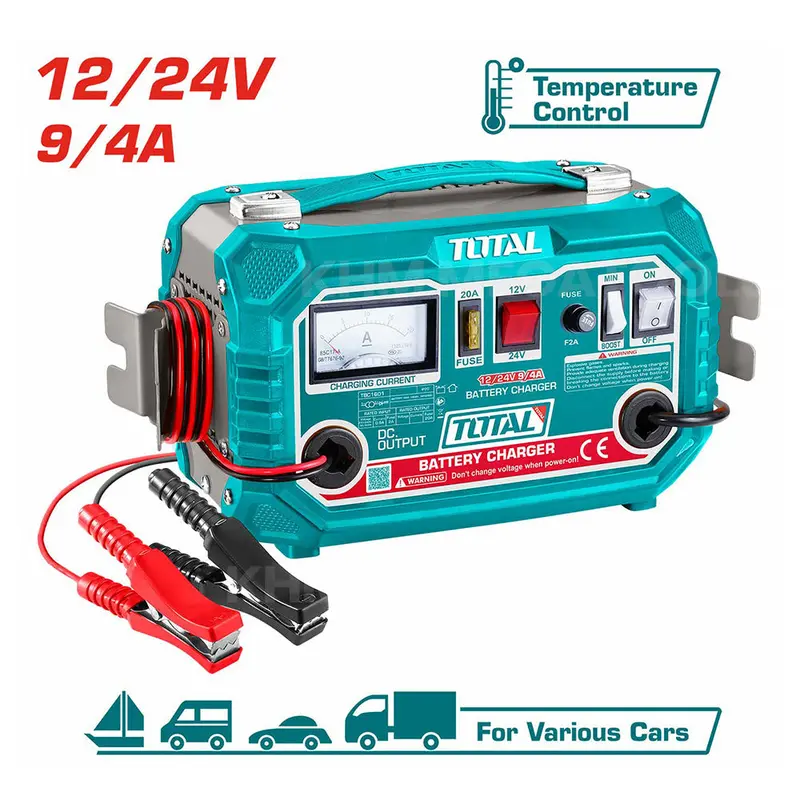 Total Tbc1601 12V/24V Smart Car Battery Charger & Maintainer 1