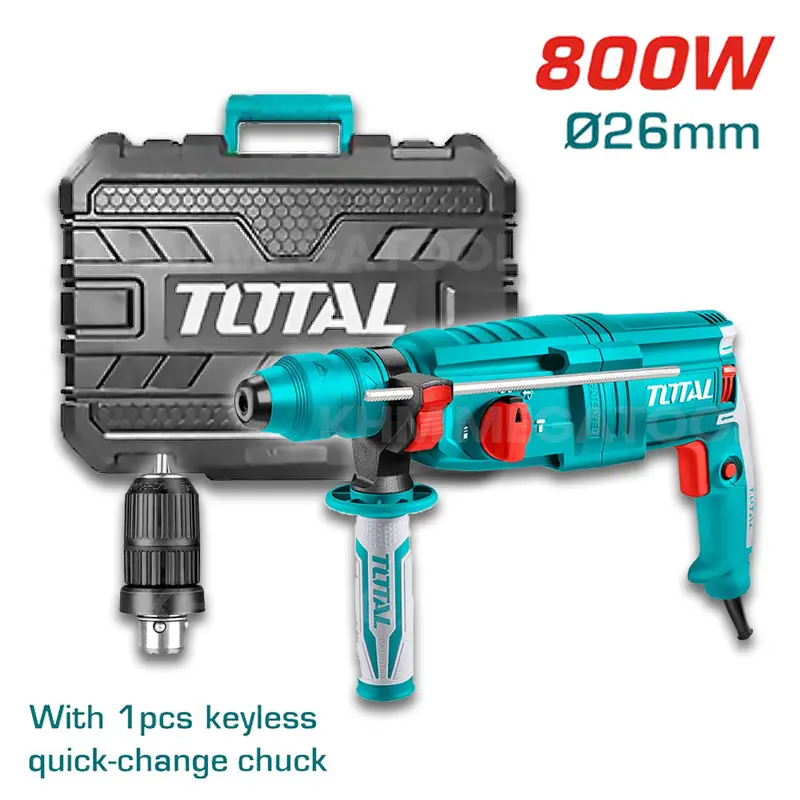Total Th308268-2 800W Sds-Plus Rotary Hammer For Light Duty Work 1