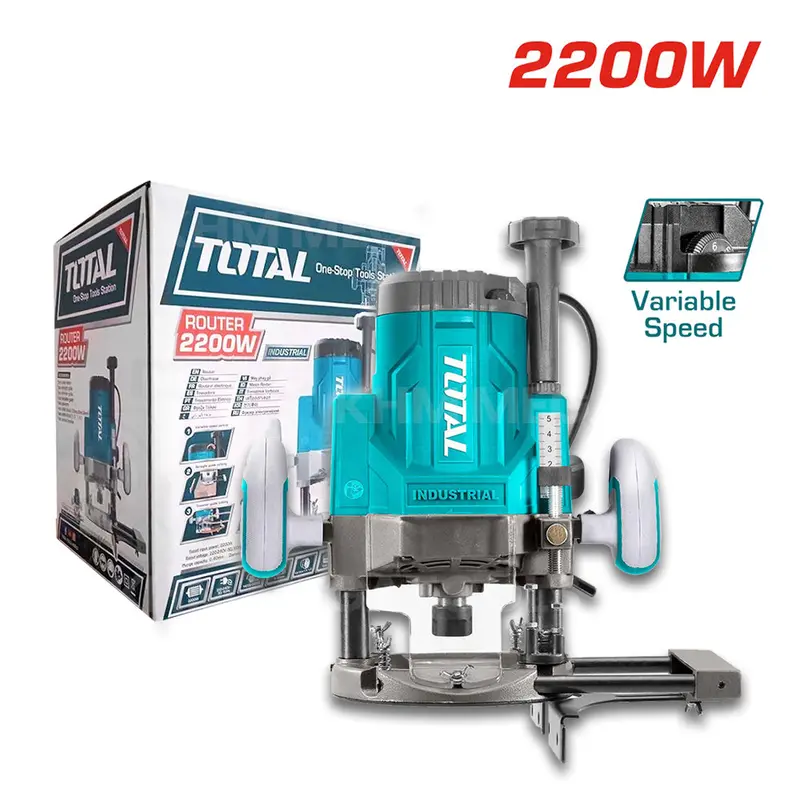 Total Tr111226 2200W Plunge-Base Router With Adjustable Depth Control 1
