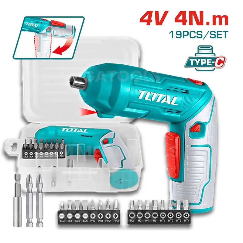Total Tsdli0442 4V Compact Cordless Screwdriver – 4 N·M Torque 1