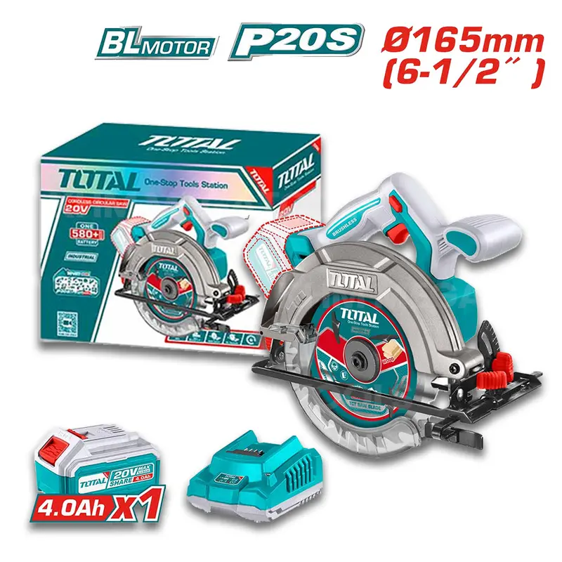 Total Tsli16521 6-1/2" Cordless Circular Saw – 20V Lithium-Ion Power 1