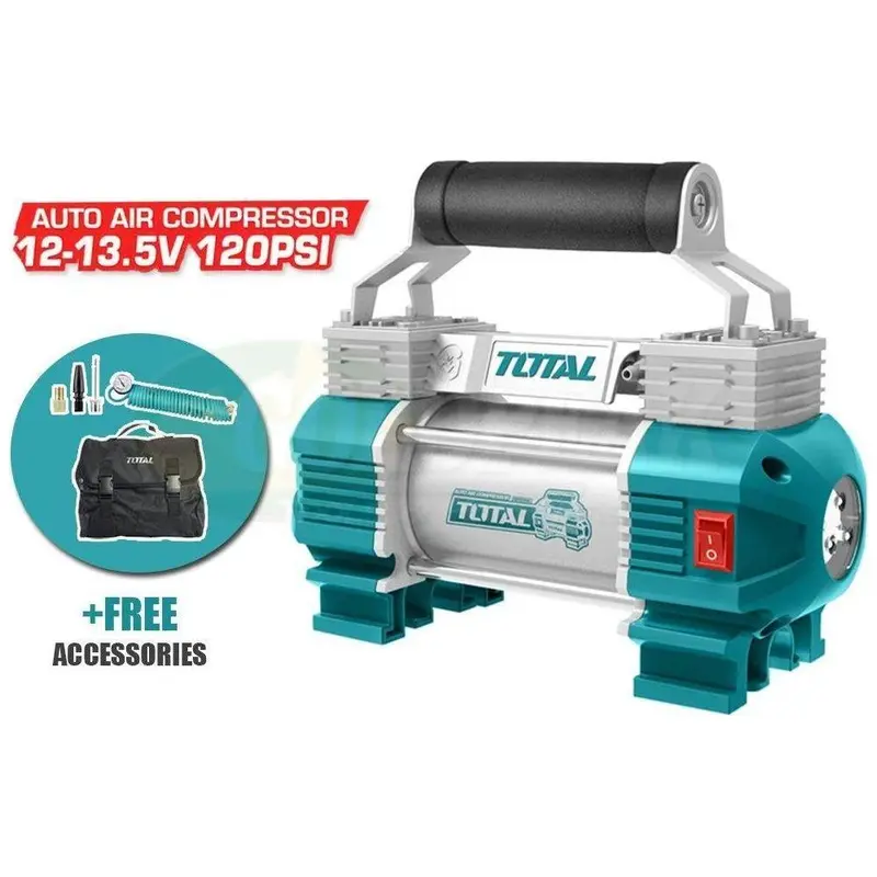Total Ttac2506 12V Cordless Air Compressor – 120 Psi With Built-In Led Work Light 1