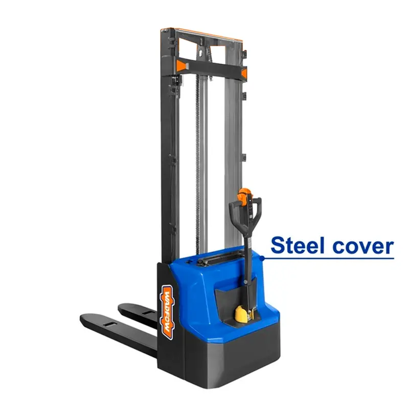 Wadfow 1.2 Ton Electric Stacker – Compact Vertical Load Lifting System 1