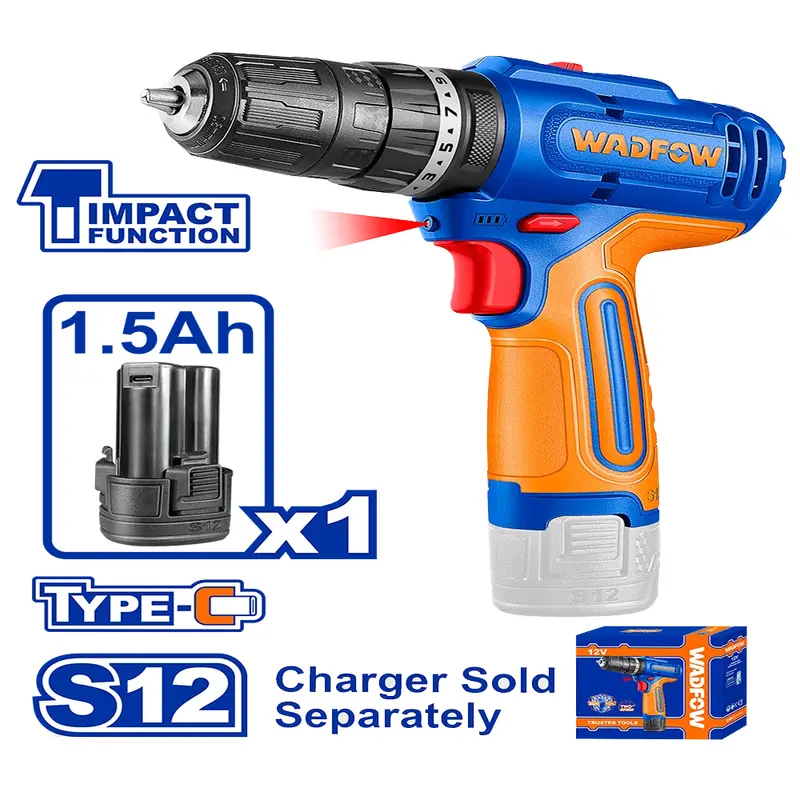 Wadfow 12V Cordless Impact Driver – 20Nm Torque (Wcds5681) 1