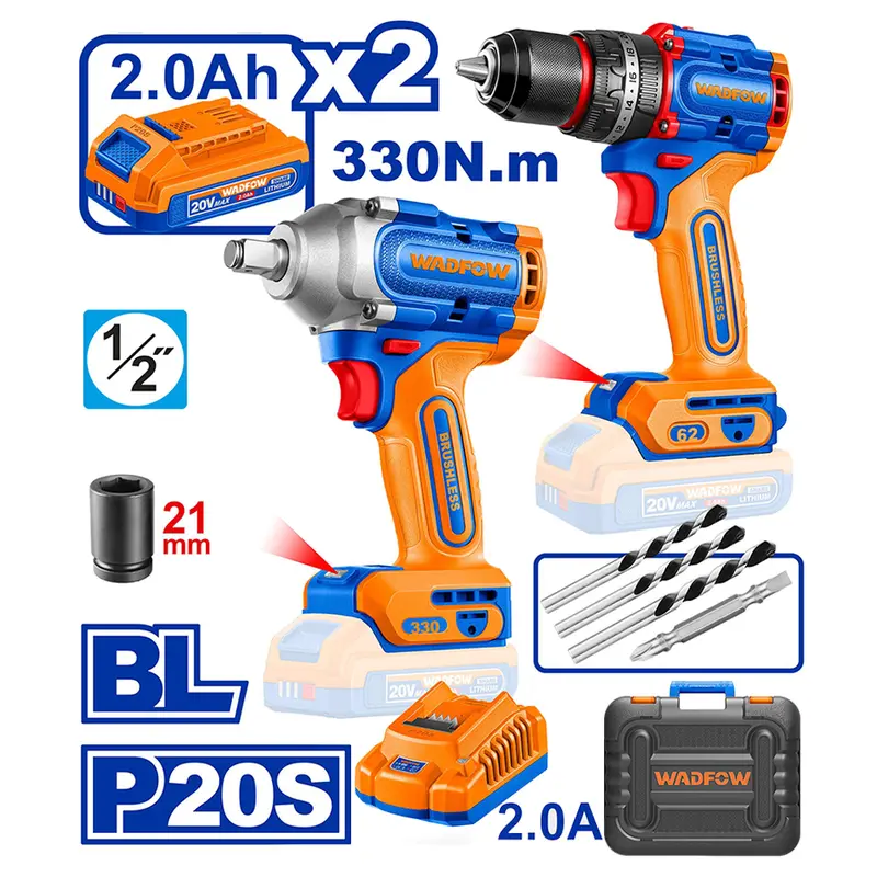 Wadfow 20V Dual-Tool Cordless Combo Kit (Wck20275) 1