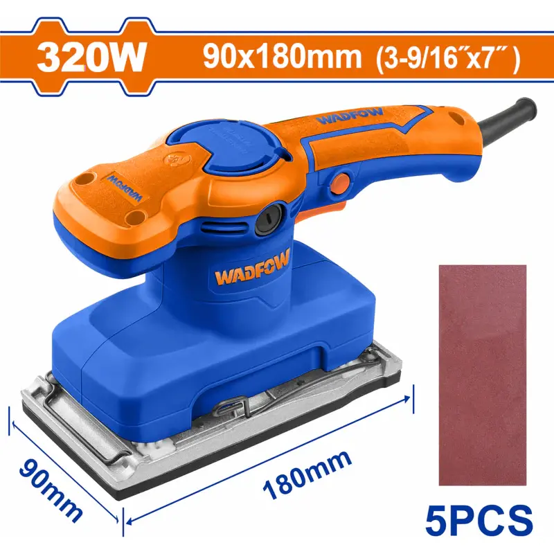 Wadfow 320W Variable-Speed Finishing Sander For Smooth Surface Prep 1