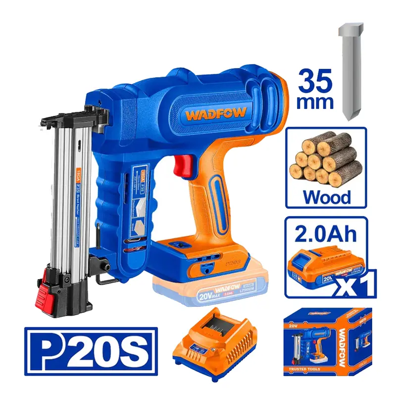 Wadfow Wbj1308 Cordless 18-Gauge Brad Nailer – 12V 1