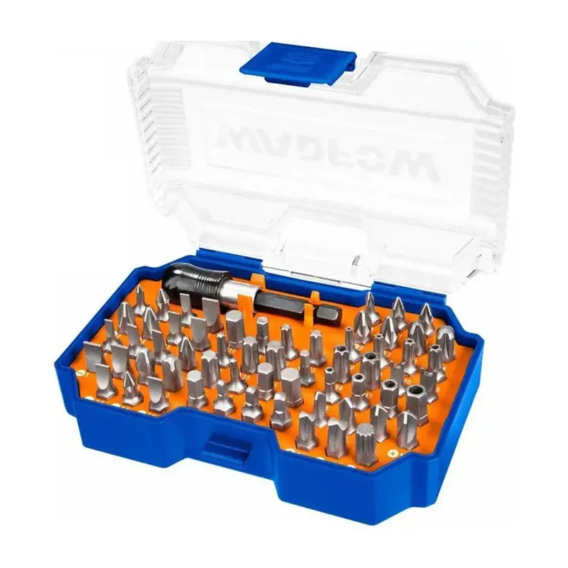 Wadfow Wbs3B62 62-Piece Premium Bit Kit – Full-Range Hex, Torx, And Specialty Tips 1