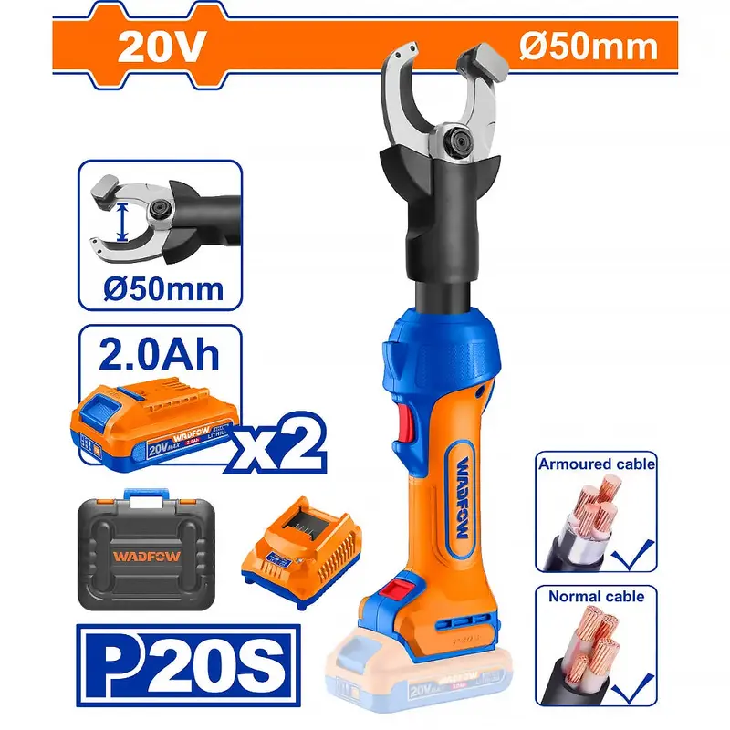 Wadfow Wcr2M50 20V Cordless Hydraulic Cable Cutter 1