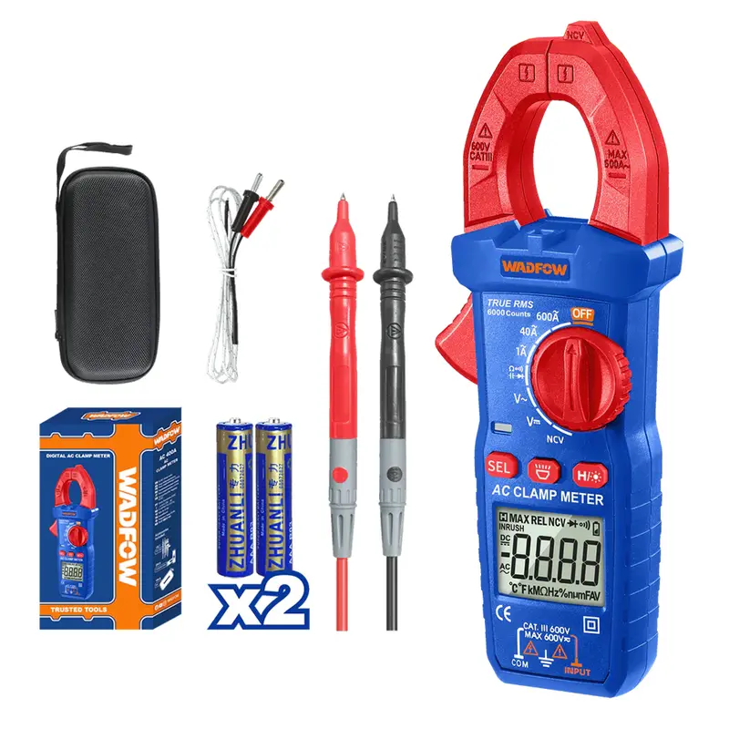 Wadfow Wdm8602 True Rms Ac/Dc Clamp Meter – 600A Range 1