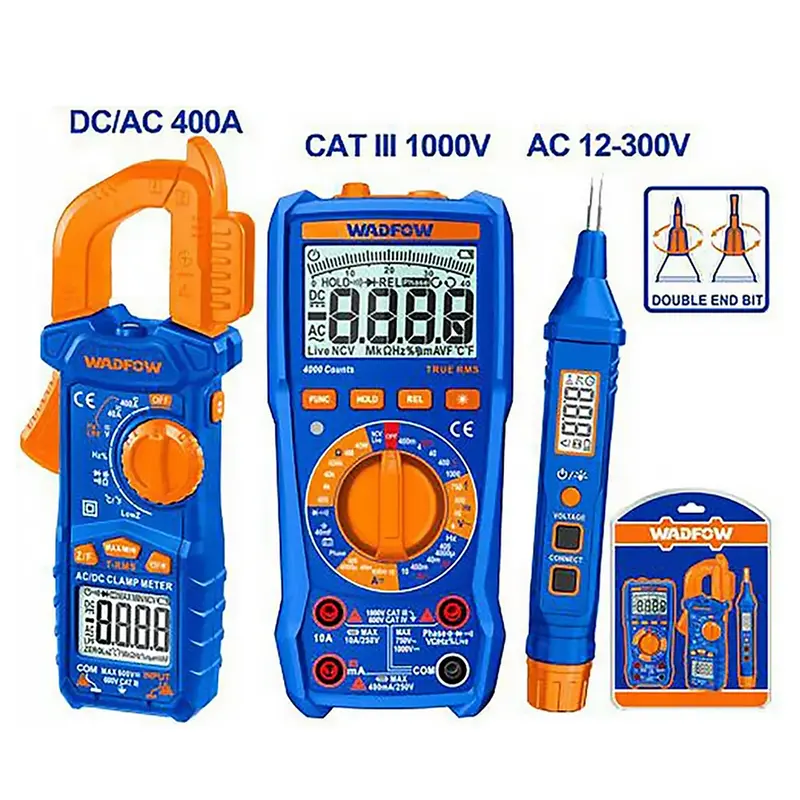 Wadfow Wdm94012 Comprehensive Electrical Test Kit With Accessories 1