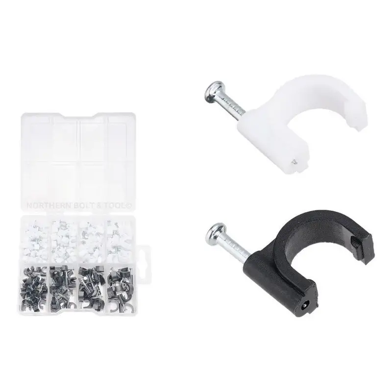 Wadfow Wfqab01 134-Piece Cable Management Clip Set – Assorted Sizes & Types 1