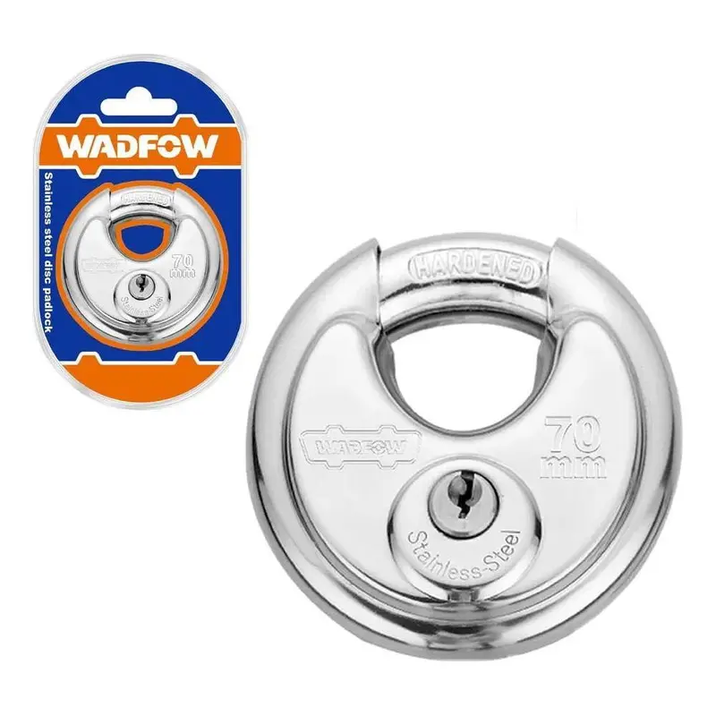 Wadfow Wpdd470 Stainless Steel Disc Padlock – 70 Mm Body 1