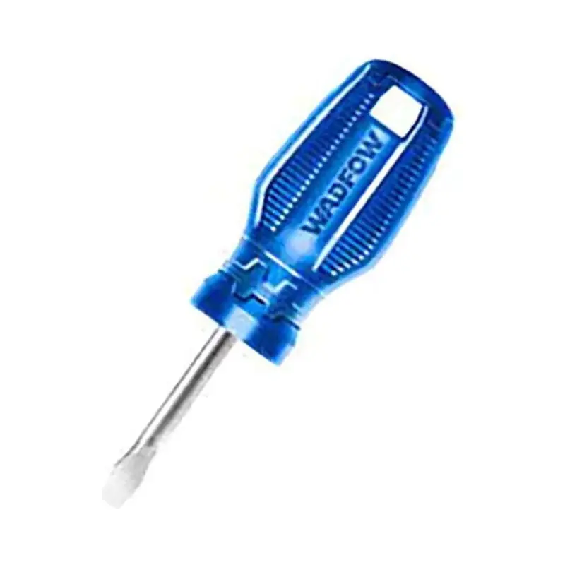 Wadfow Wsd3261 Compact Slotted Screwdriver – Sl6.5 Mm Tip, Stubby Design 1