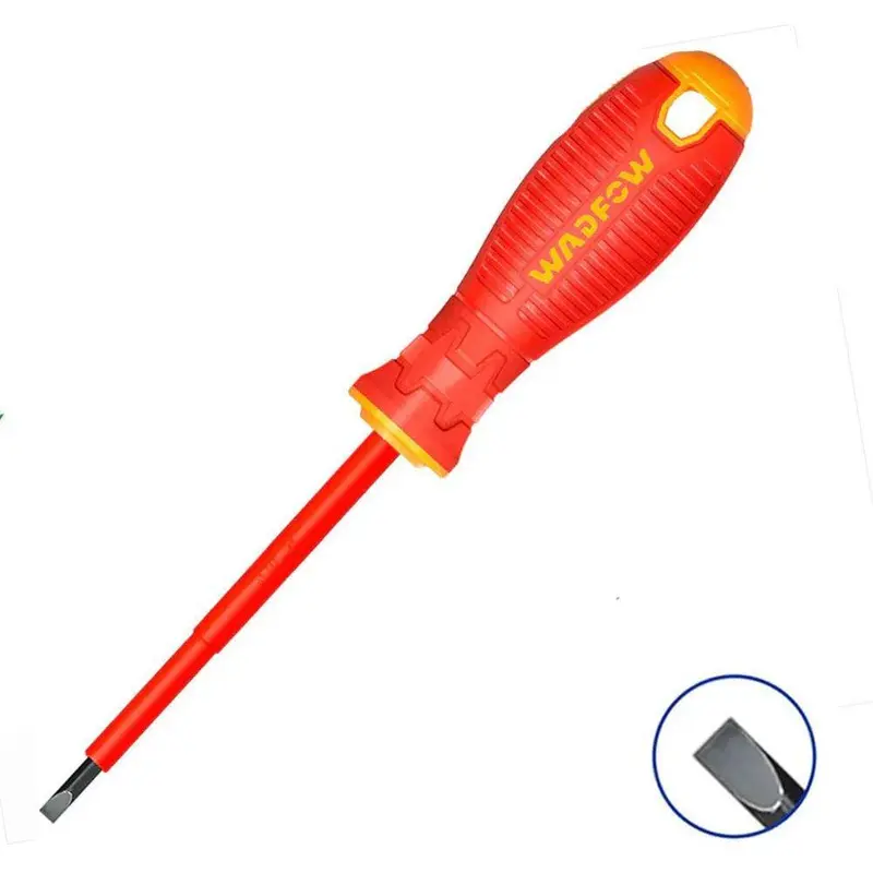 Wadfow Wsd7255 Insulated Slotted Screwdriver – Sl5.5 × 120 Mm, Safety Rated 1