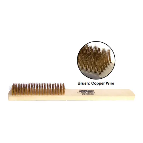 Wooden-Handle Brass Wire Brush – 2B Non-Sparking Cleaning 1