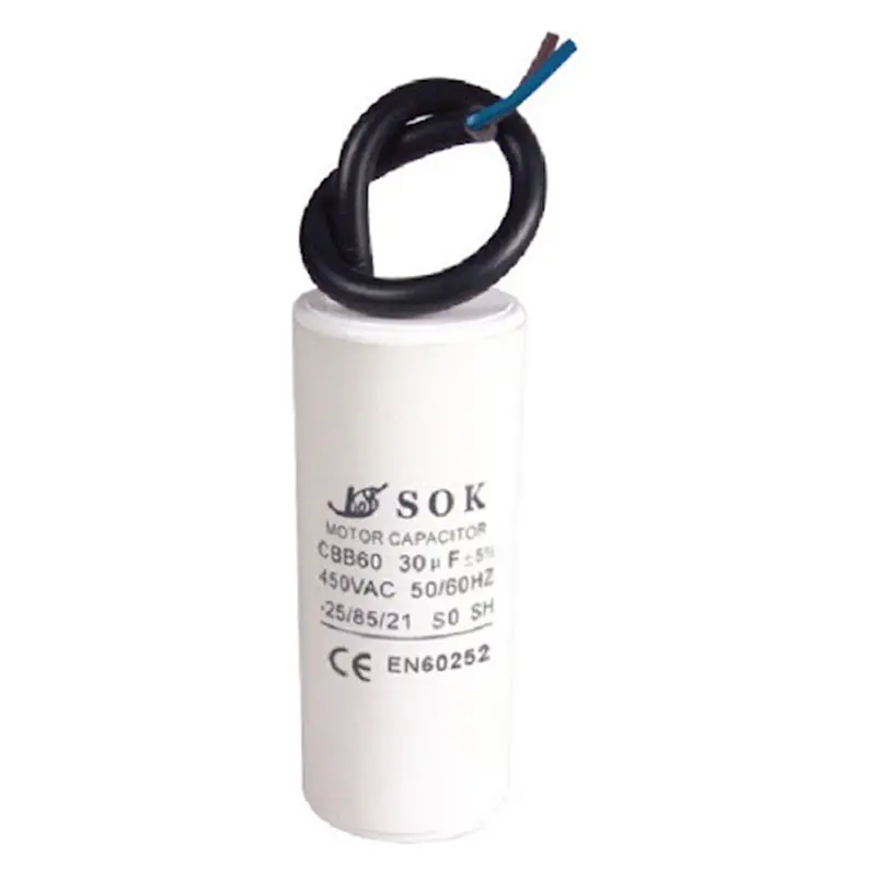Yamata 450V Running Capacitor With Lead Wires – Motor Run Capacitor 1